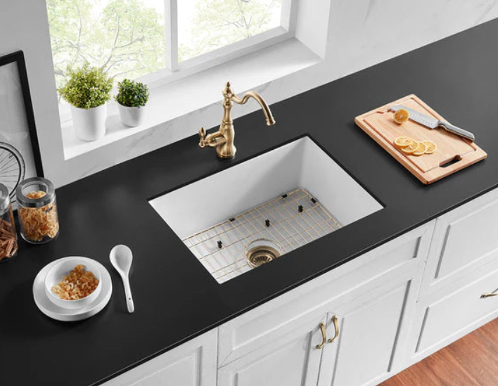 Fireclay Square Insert/Undermount Sink 677*470*282mm - Available in 2 Colours