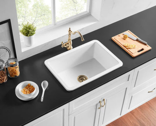 Fireclay Square Insert/Undermount Sink 677*470*282mm - Available in 2 Colours