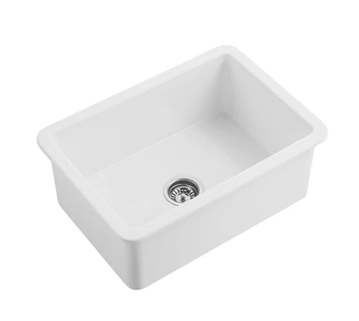 Fireclay Square Insert/Undermount Sink 677*470*282mm - Available in 2 Colours