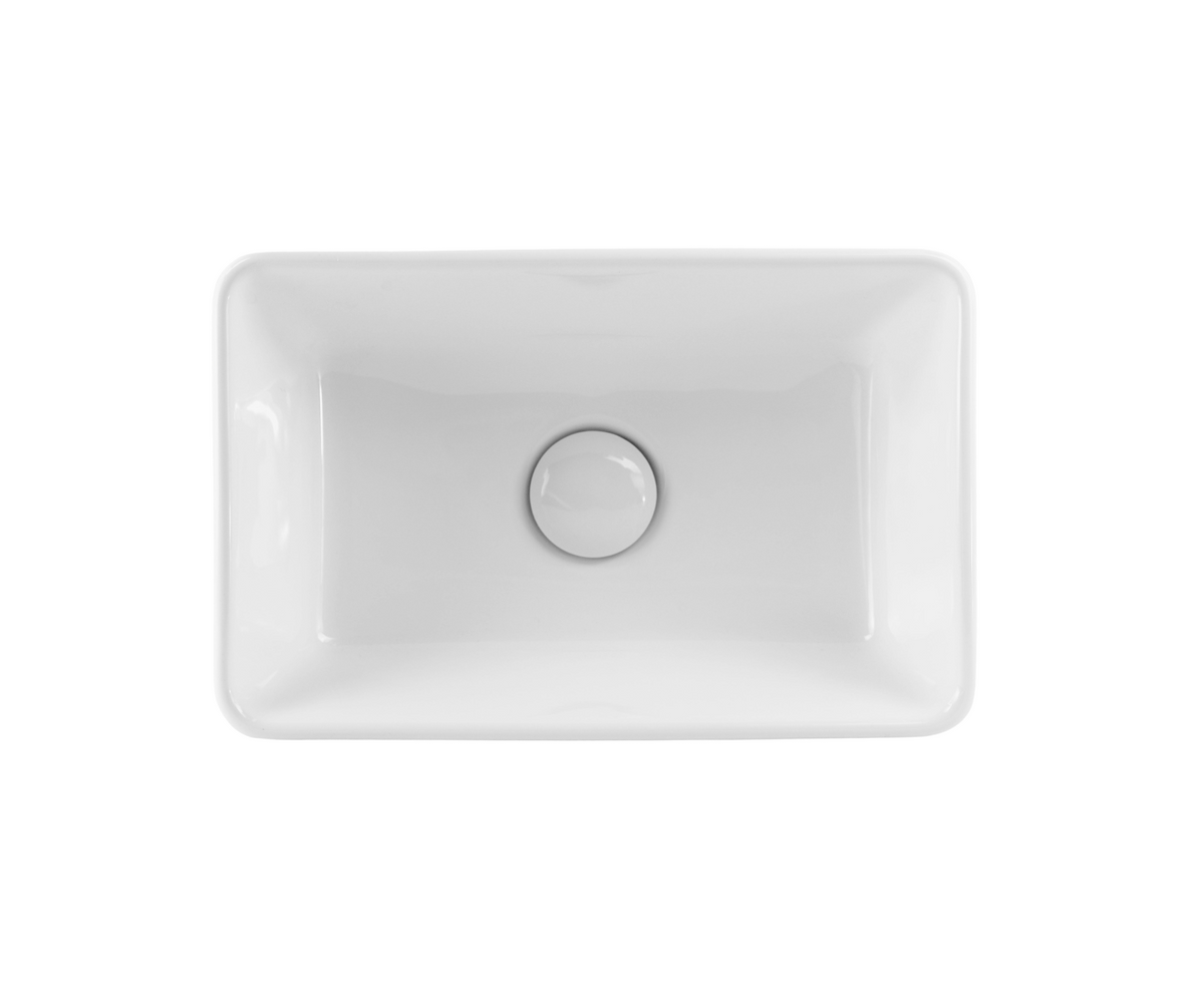 360*235*120 FEATHER EDGE ULTRA WHITE GLOSS COMPACT RECTANGLE BASIN