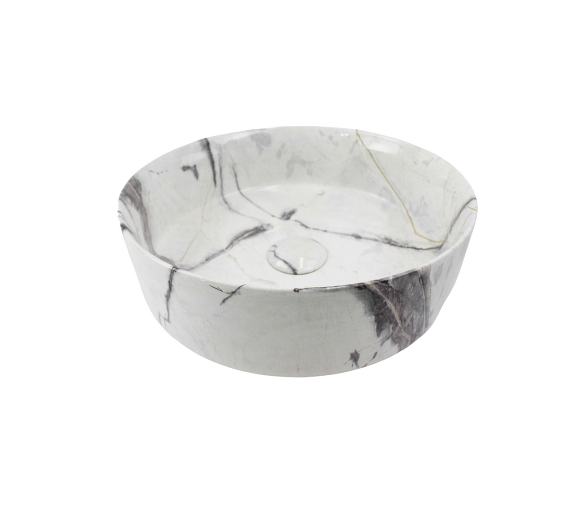 365*365*125 KHEUB FEATHER EDGE ROUND CALACATTA GLOSS VANITY BASIN