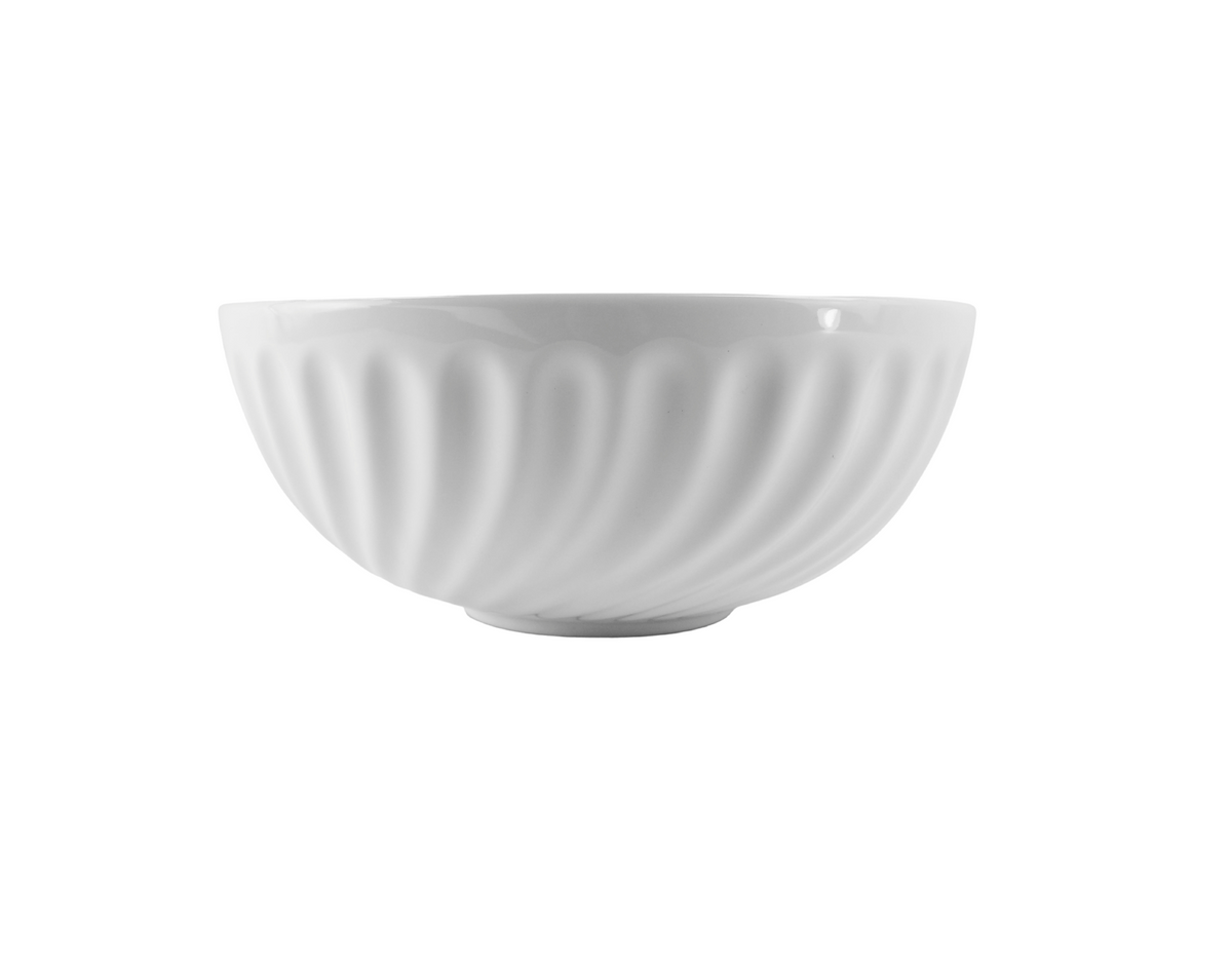 330*330*140 KHEUB HAMPTONS COMPACT ROUND EXTERNAL ETCH WHITE GLOSS BASIN