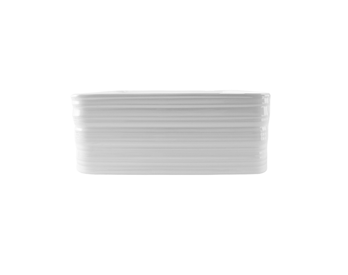 385*385*150 KHEUB HAMPTONS SQUARE WHITE GLOSS EXTERNAL ETCH BASIN