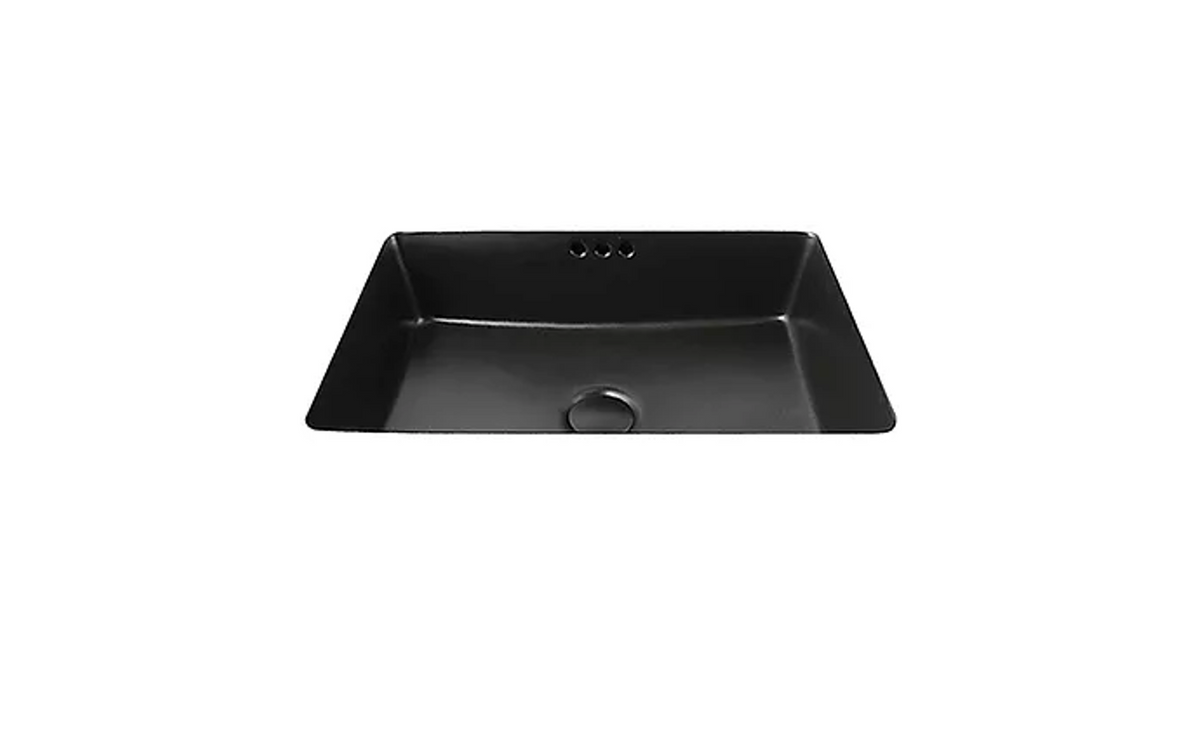 545*380*180 KHEUB Undermount Black Matte Vanity Basin with overflow Internal - 495*340*180