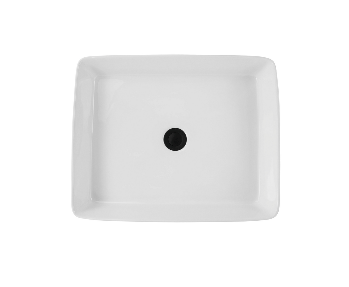 470*360*110 KHEUB Feather Edge Rectangle Low Line Ceramic Vanity Basin