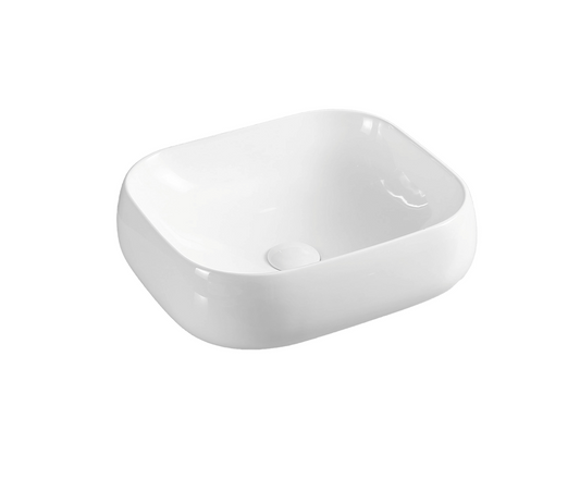 450*400*145 KROHLI CLASSIC SERIES WHTE GLOSS RECTANGLE COUNTER BASIN - SMALL