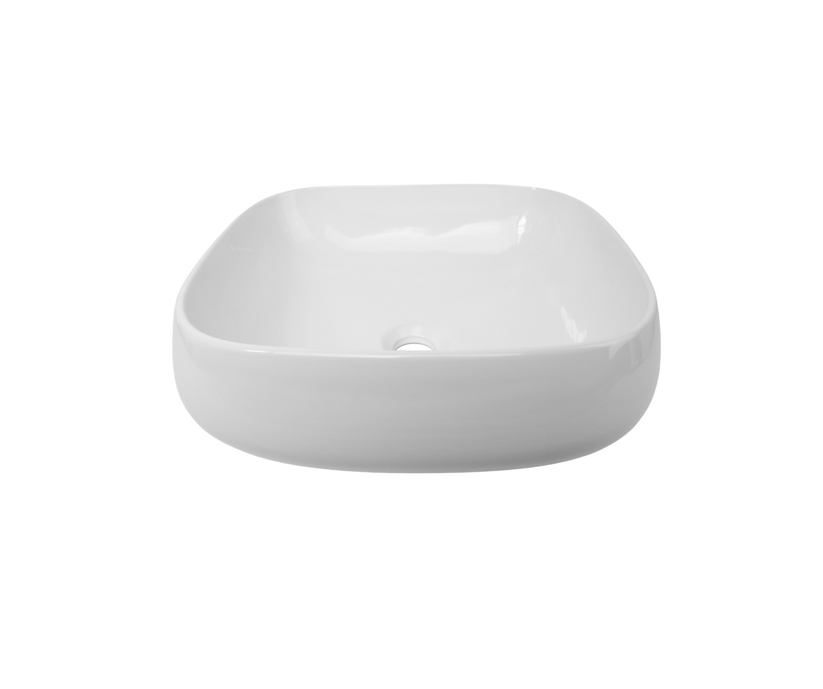 450*400*145 KROHLI CLASSIC SERIES WHTE GLOSS RECTANGLE COUNTER BASIN - SMALL