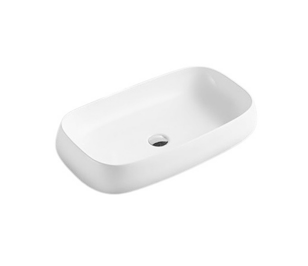 715*410*145 KROHLI CLASSIC SERIES WHITE GLOSS RECTANGLE COUNTER BASIN - LARGE