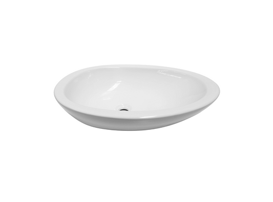 650*480*155 KROHLI Irregular White Gloss Ceramic Countertop Vanity Basin