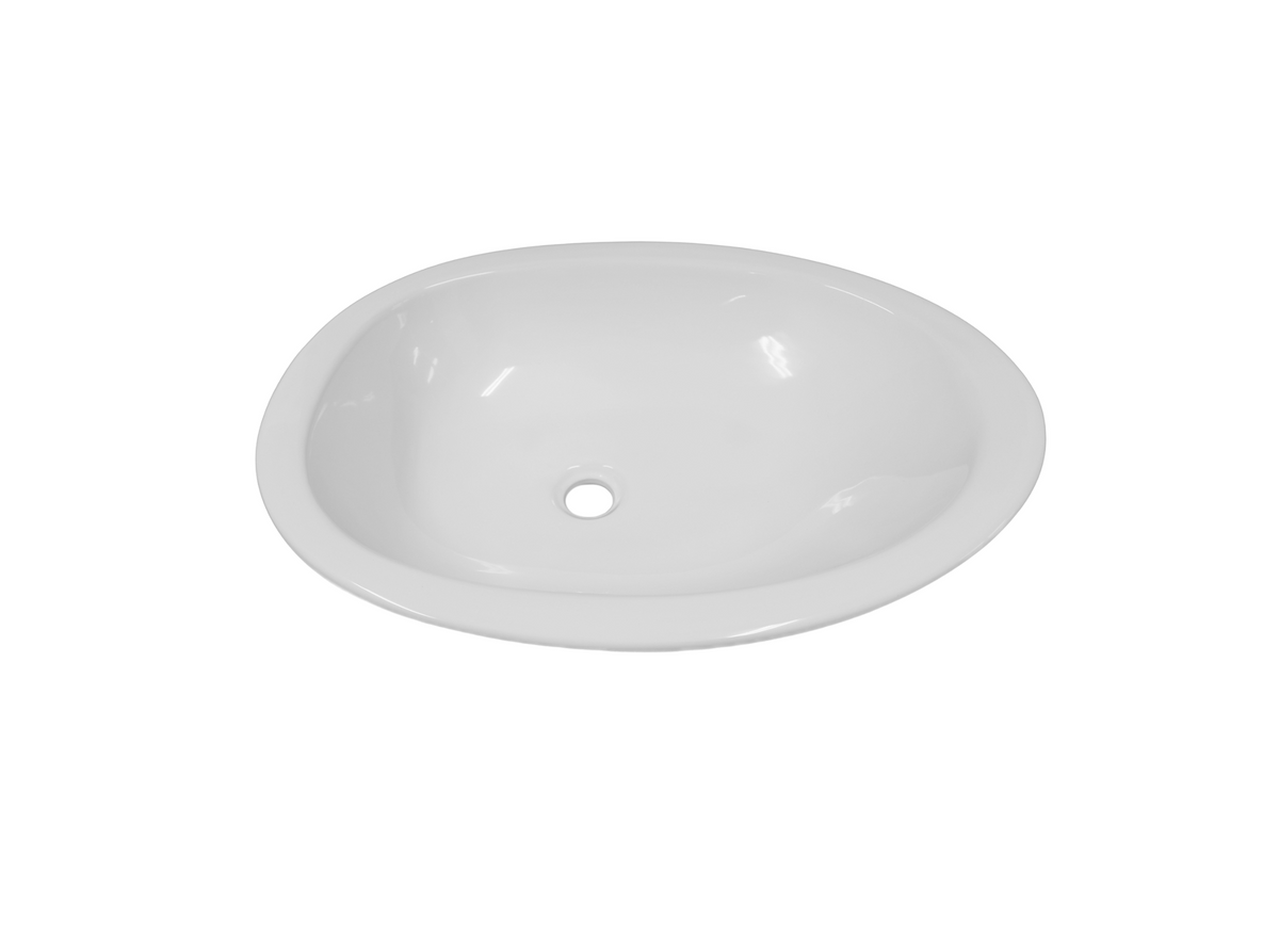 650*480*155 KROHLI Irregular White Gloss Ceramic Countertop Vanity Basin
