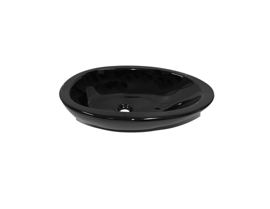 650*480*155 KROHLI Irregular Black Gloss Ceramic Countertop Vanity Basin