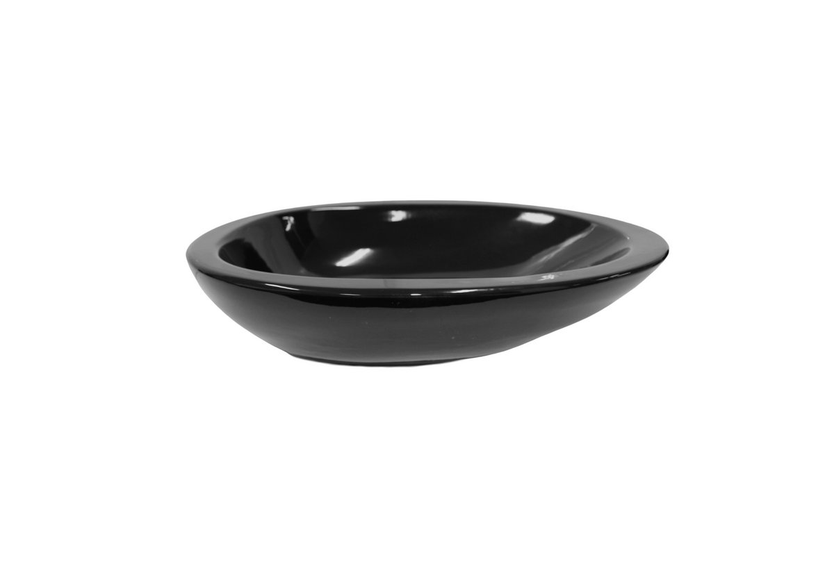 650*480*155 KROHLI Irregular Black Gloss Ceramic Countertop Vanity Basin