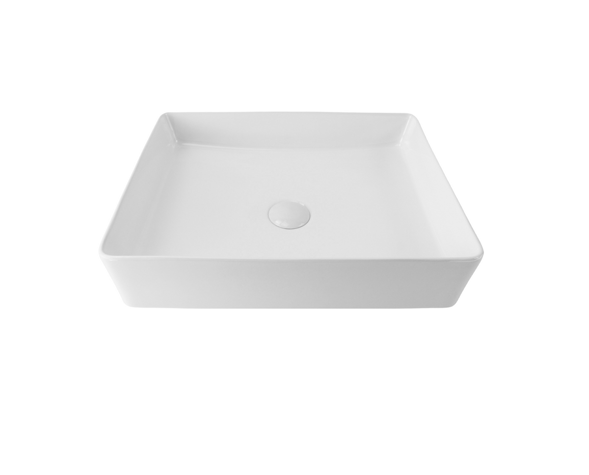 505*405*110 KHEUB Feather Edge Rectangle Large Low Line Ceramic Vanity Basin