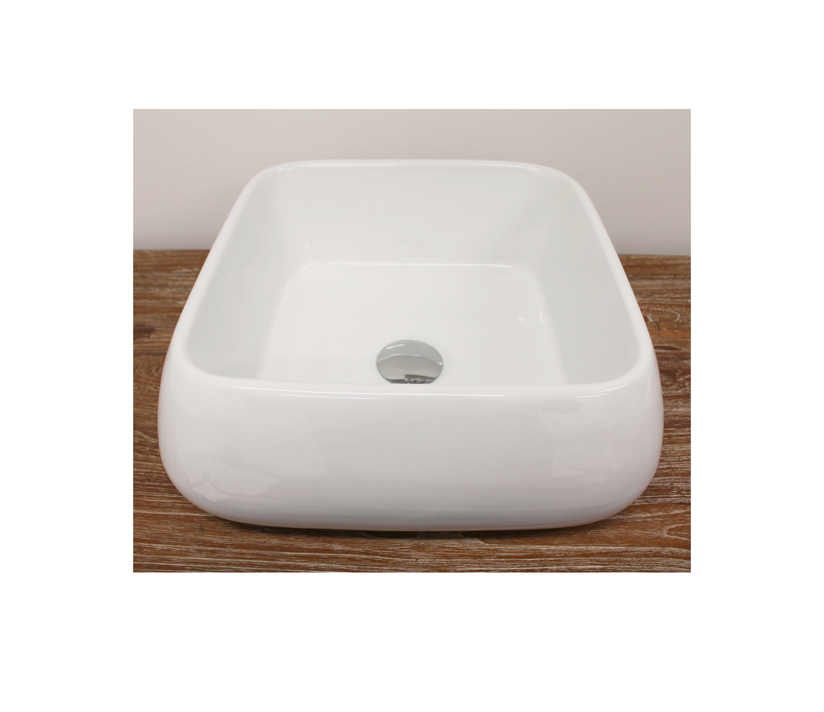 410*410*155 KROHLI BAUBLE SQUARE WHITE GLOSS COUNTER BASIN
