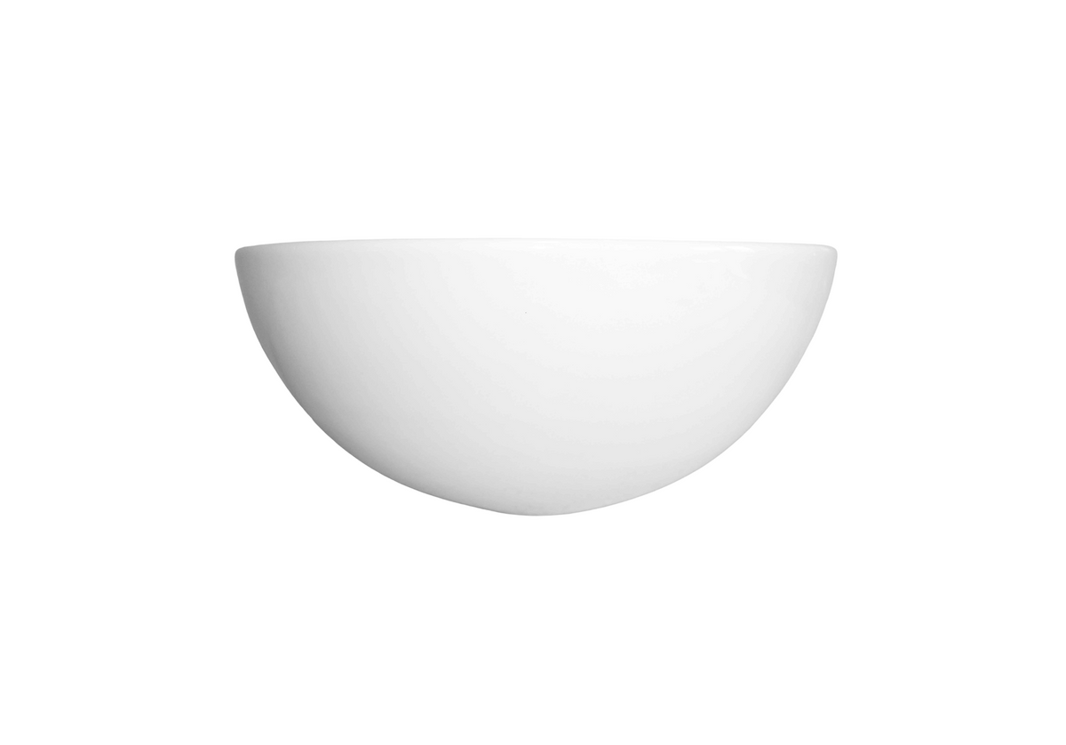 320*320*130 KROHLI SEAMLESS ROUND WHITE GLOSS COMPACT COUNTER VANITY BASIN