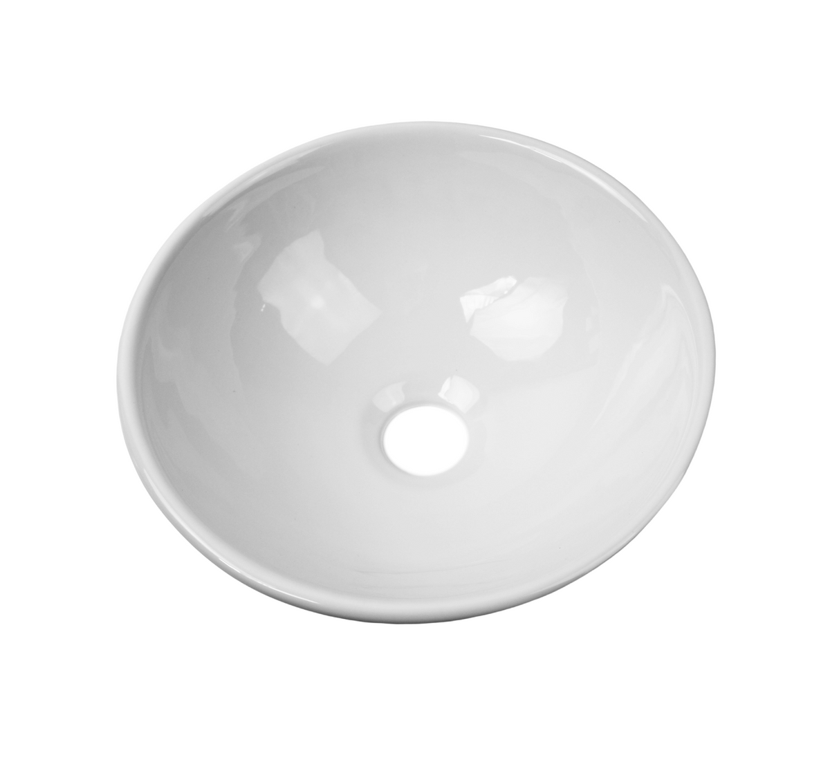 285*285*110 KROHLI ROUND COMPACT WHITE GLOSS COUNTER BASIN
