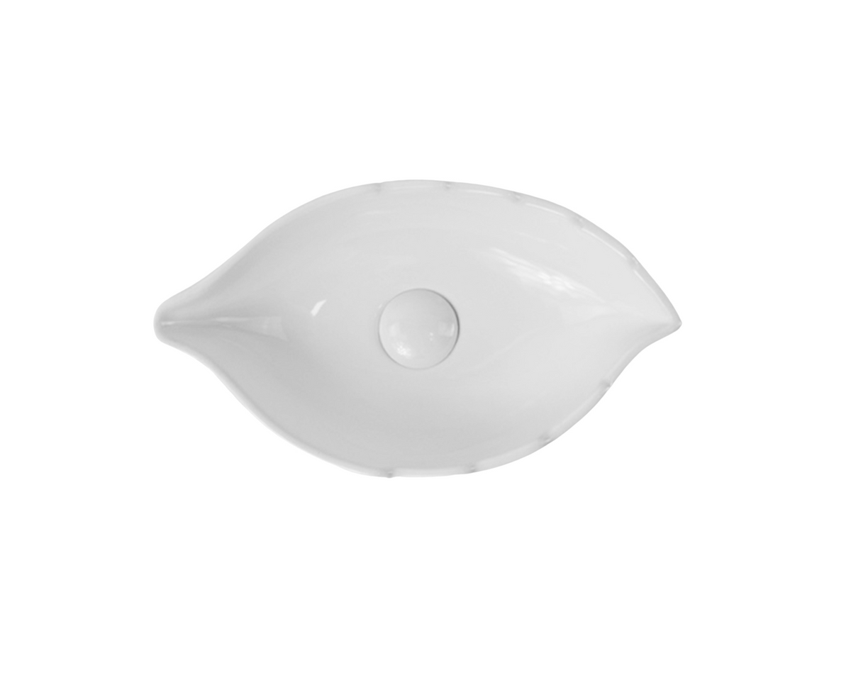 420*240*100 KROHLI COMPACT LEAF WHITE GLOSS COUNTER BASIN