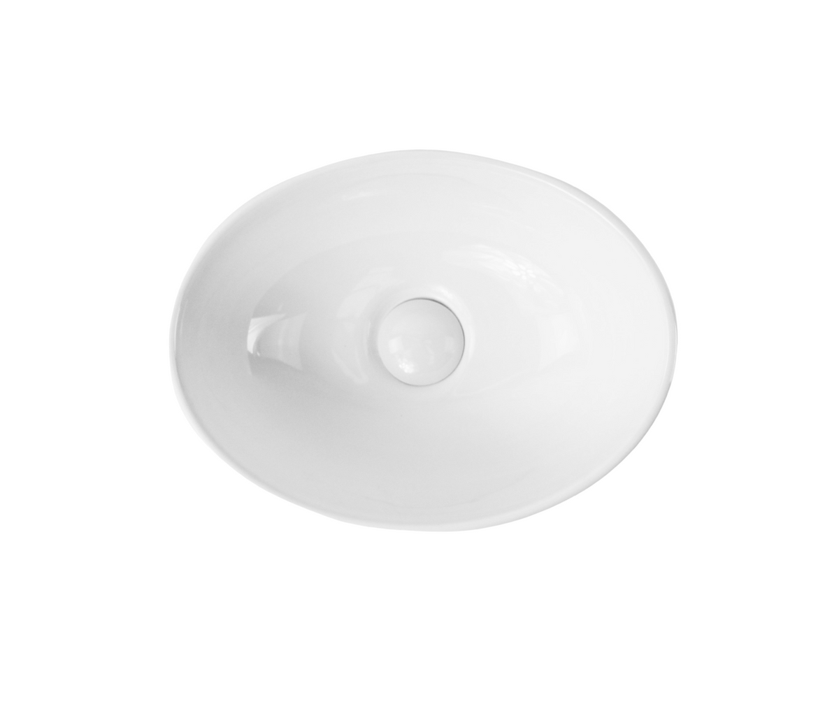 345*265*120 KROHLI COMPACT DESIGNER OVAL CURVE WHITE GLOSS COUNTER BASIN