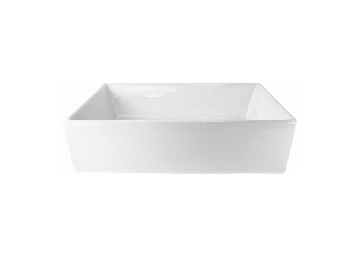 600*400*160 KROHLI Rectangle White Gloss Ceramic Counter Basin