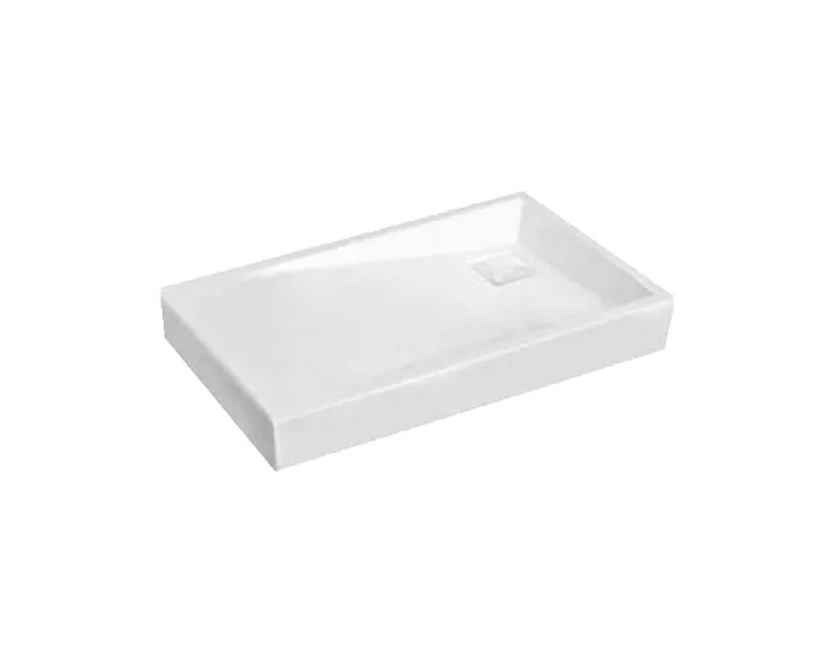 775*470*110 KROHLI Rectangle Gloss White Low Line Ceramic Counter Basin