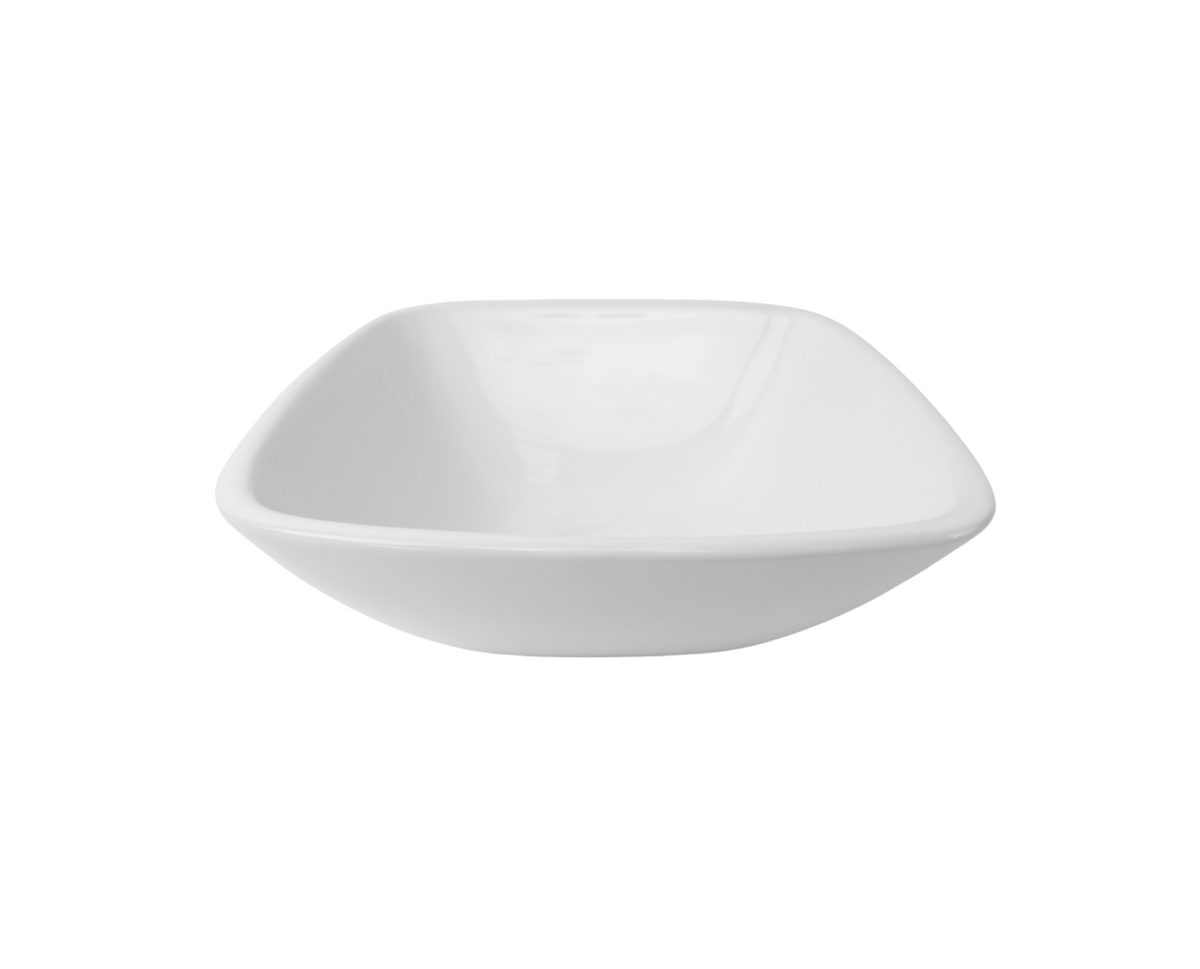 300*300*115 KROHLI Compact Tapered Square White Gloss Ceramic Vanity Basin
