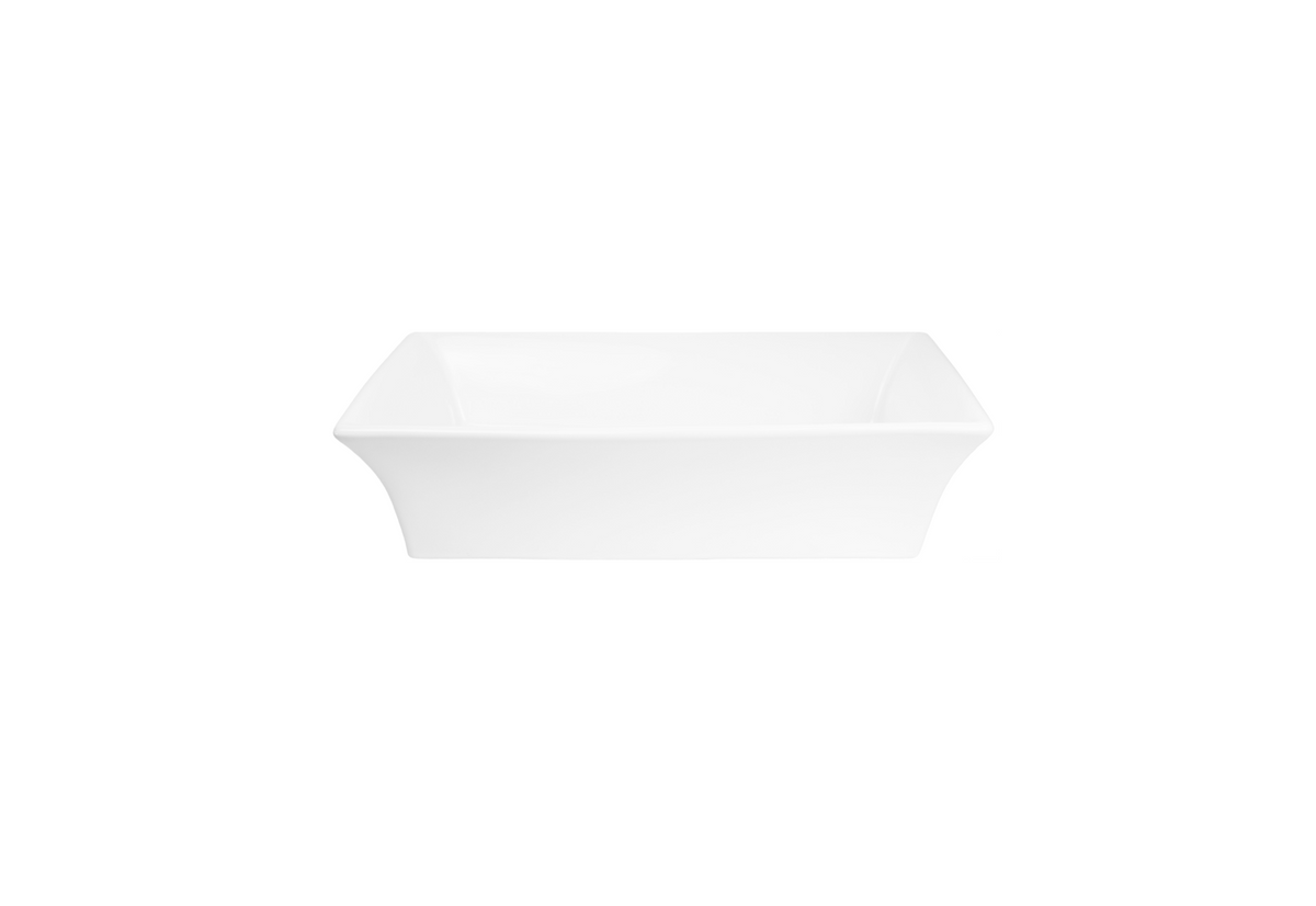 620*425*150 KROHLI HAMPTON STYLE RECTANGLE TAPERED WHITE GLOSS COUNTER BASIN
