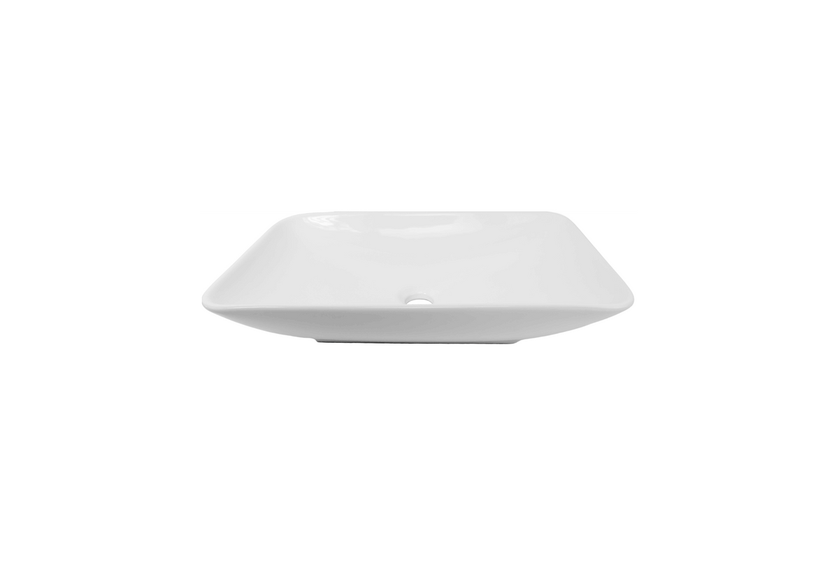 580*360*115 KROHLI Tapered Rectangle White Gloss Ceramic Countertop Vanity Basin