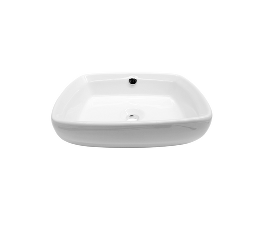 465*355*120 KROHLI SEMI INSERT ROUNDED RECTANGLE WITH OVERFLOW VANITY BASIN