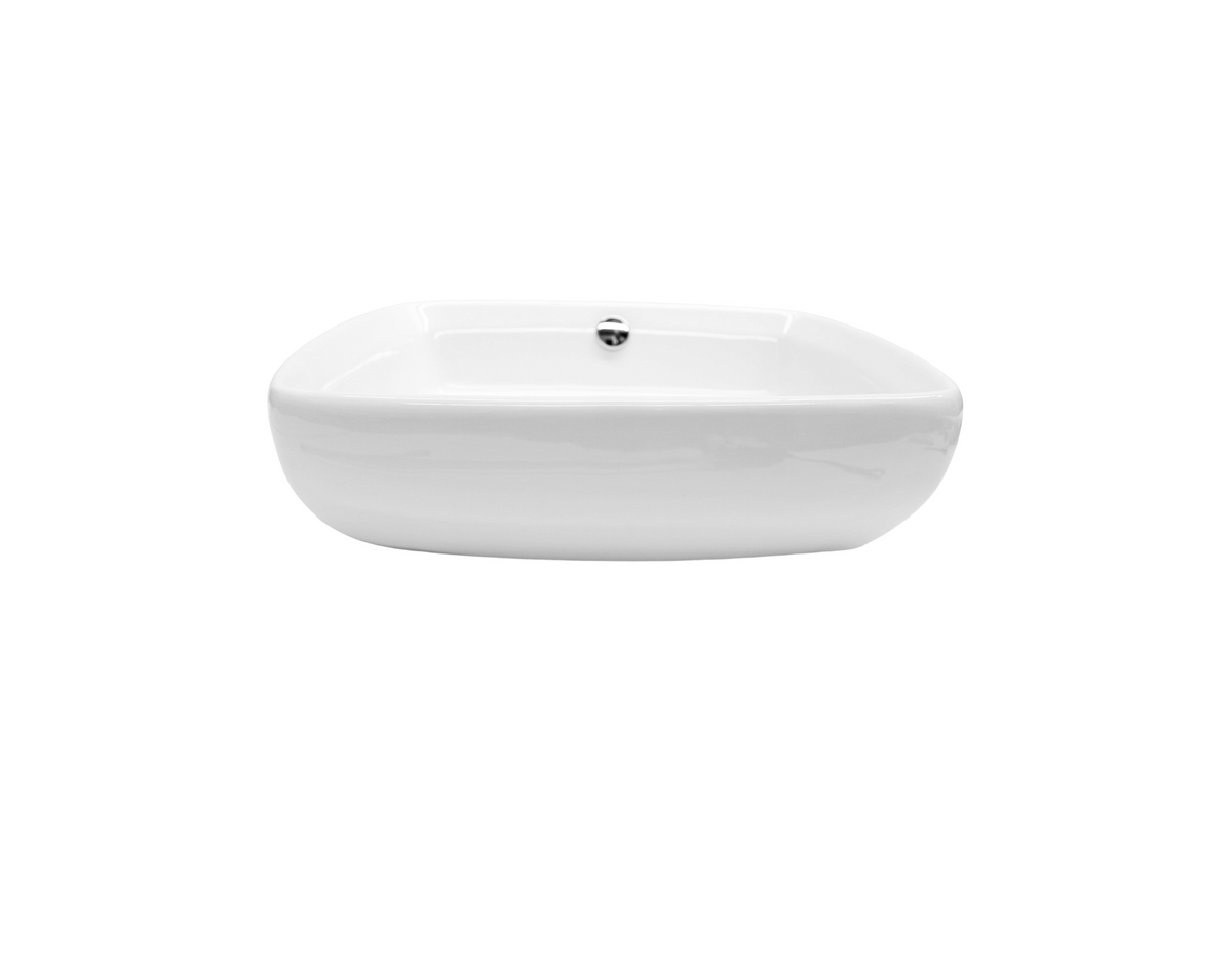 465*355*120 KROHLI SEMI INSERT ROUNDED RECTANGLE WITH OVERFLOW VANITY BASIN