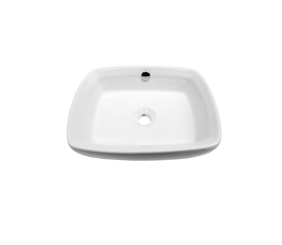 465*355*120 KROHLI SEMI INSERT ROUNDED RECTANGLE WITH OVERFLOW VANITY BASIN