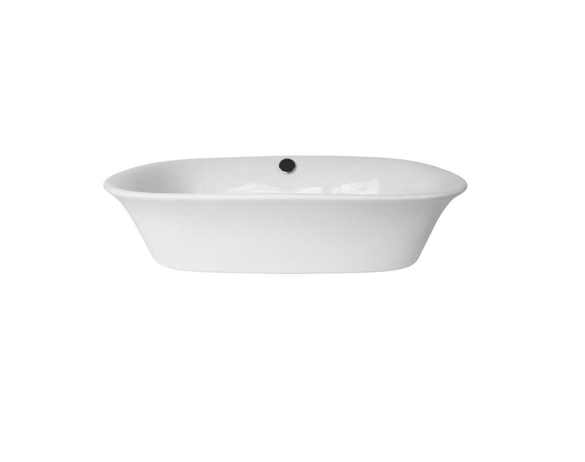 555*390*130 KROHLI SEMI INSERT ROUNDED RECTANGLE WITH OVERFLOW VANITY BASIN