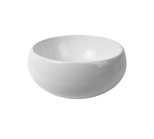310*310*150 KROHLI BAUBLE ROUND WHITE GLOSS COUNTER BASIN