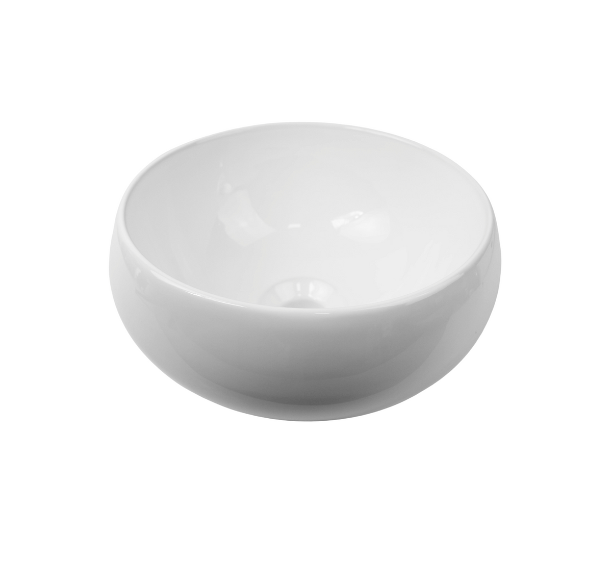 310*310*150 KROHLI BAUBLE ROUND WHITE GLOSS COUNTER BASIN