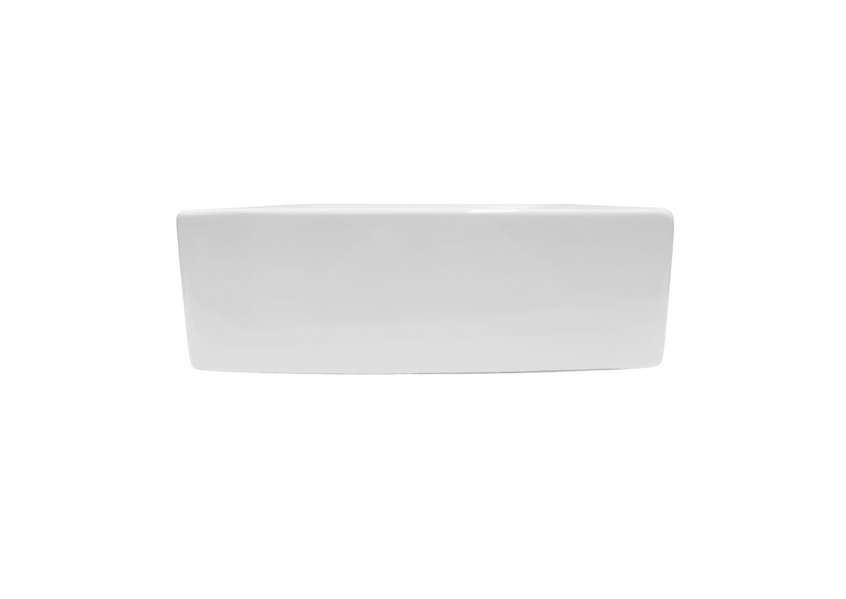 400*400*130 KROHLI SEMI INSERT SQUARE WITH OVERFLOW WHITE GLOSS COUNTER VANITY BASIN