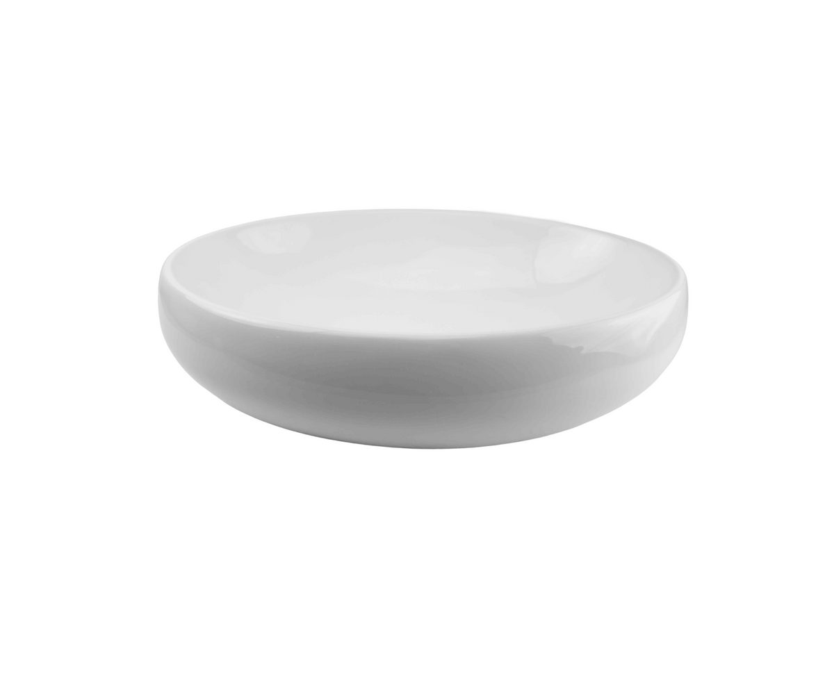 600*405*155 KROHLI BAUBLE OVAL WHITE GLOSS COUNTER CERAMIC BASIN - LARGE