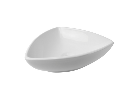 460*455*150 KROHLI CURVED TRIANGLE WHITE GLOSS COUNTER BASIN