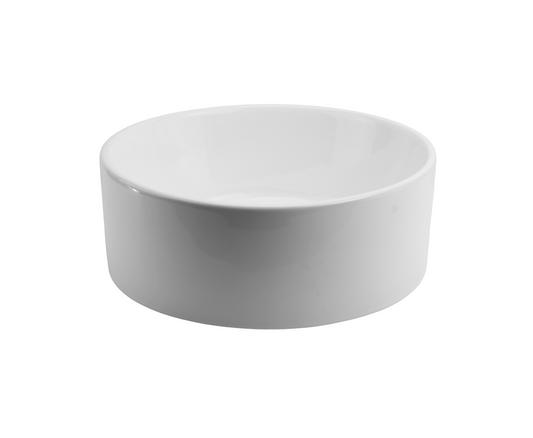 405*405*150 KROHLI ROUND THIN EDGE WHITE GLOSS COUNTER BASIN