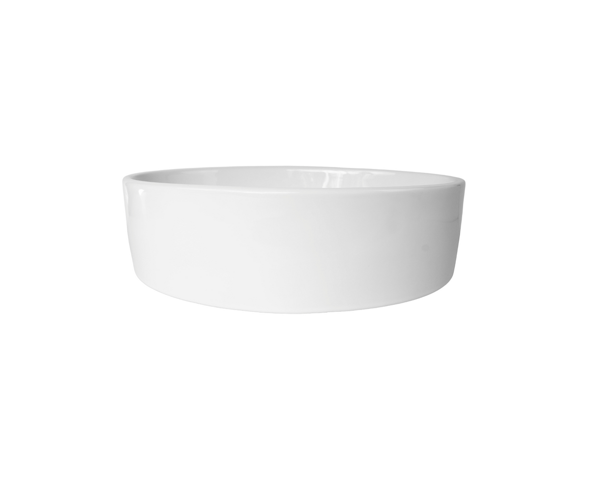 405*405*150 KROHLI ROUND THIN EDGE WHITE GLOSS COUNTER BASIN