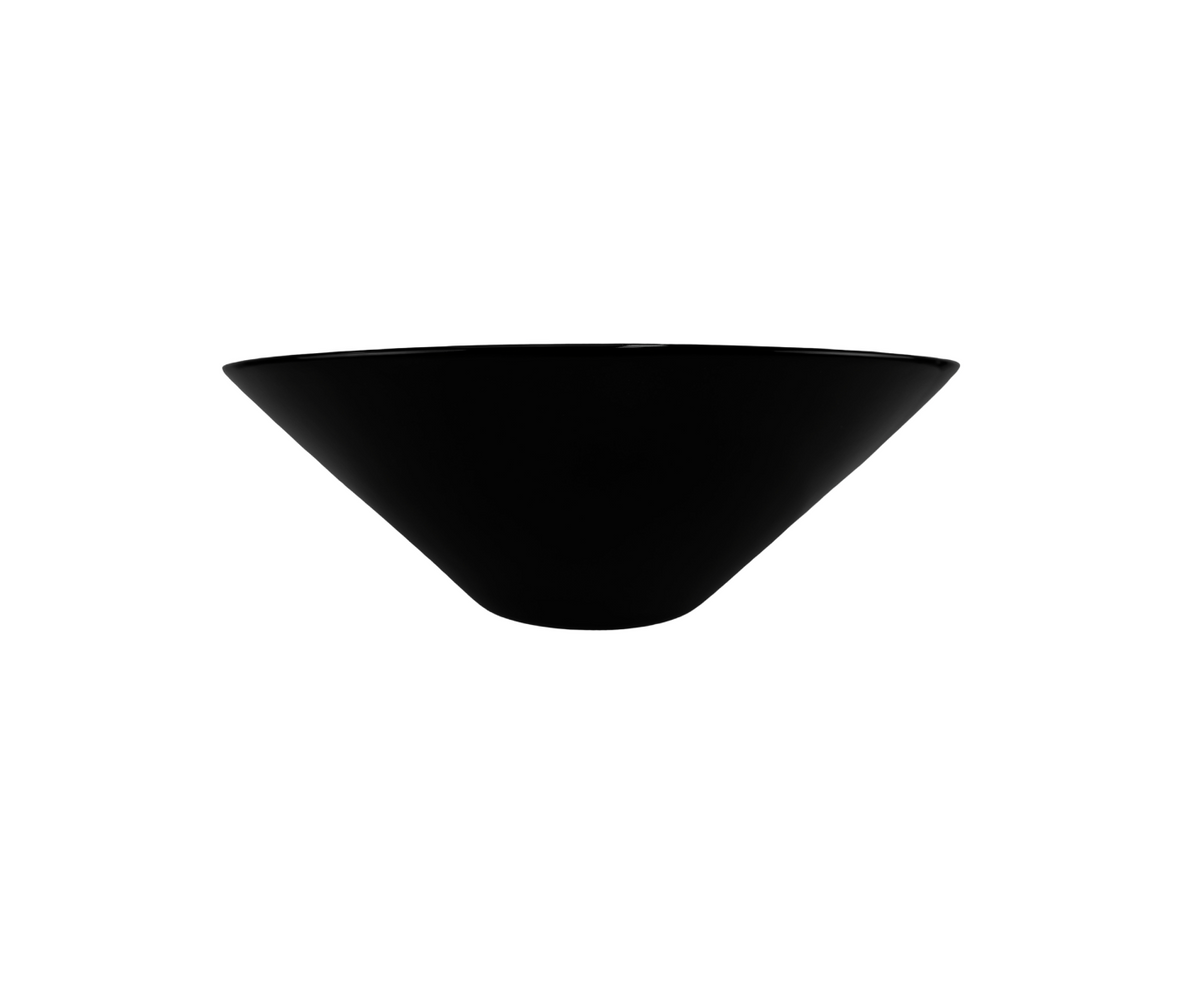 430*430*150 KROHLI CONE ROUND GLOSS BLACK COUNTER BASIN