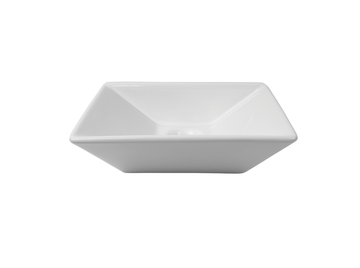 305*230*95 KROHLI COMPACT RECTANGLE TAPERED WHITE GLOSS COUNTER BASIN