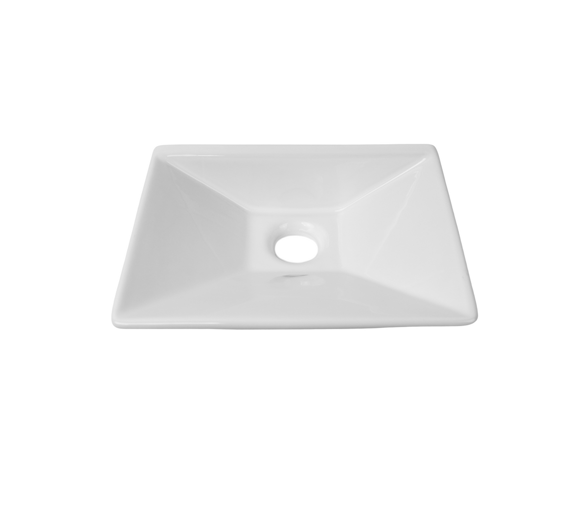 305*230*95 KROHLI COMPACT RECTANGLE TAPERED WHITE GLOSS COUNTER BASIN