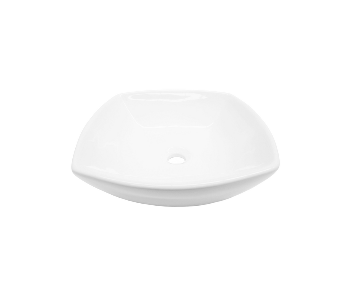 425*425*135 KROHLI SQUARE TAPERED CURVE WHITE GLOSS VANITY BASIN