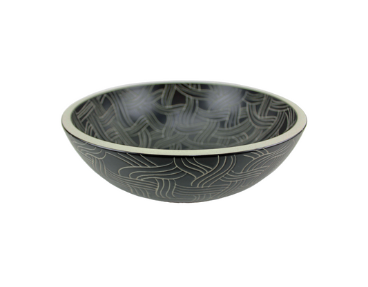 420*420*135 KROHLI Round Matte Dark Brown Textured Counter Vanity Basin
