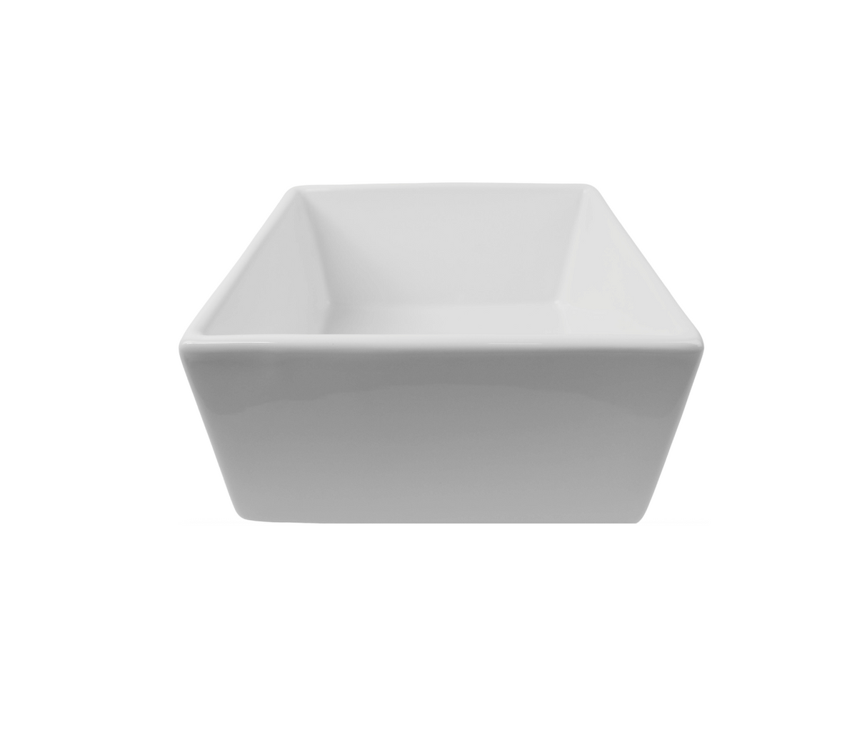 270*270*140 KROHLI ULTRA COMPACT WHITE GLOSS CERAMIC COUNTER BASIN