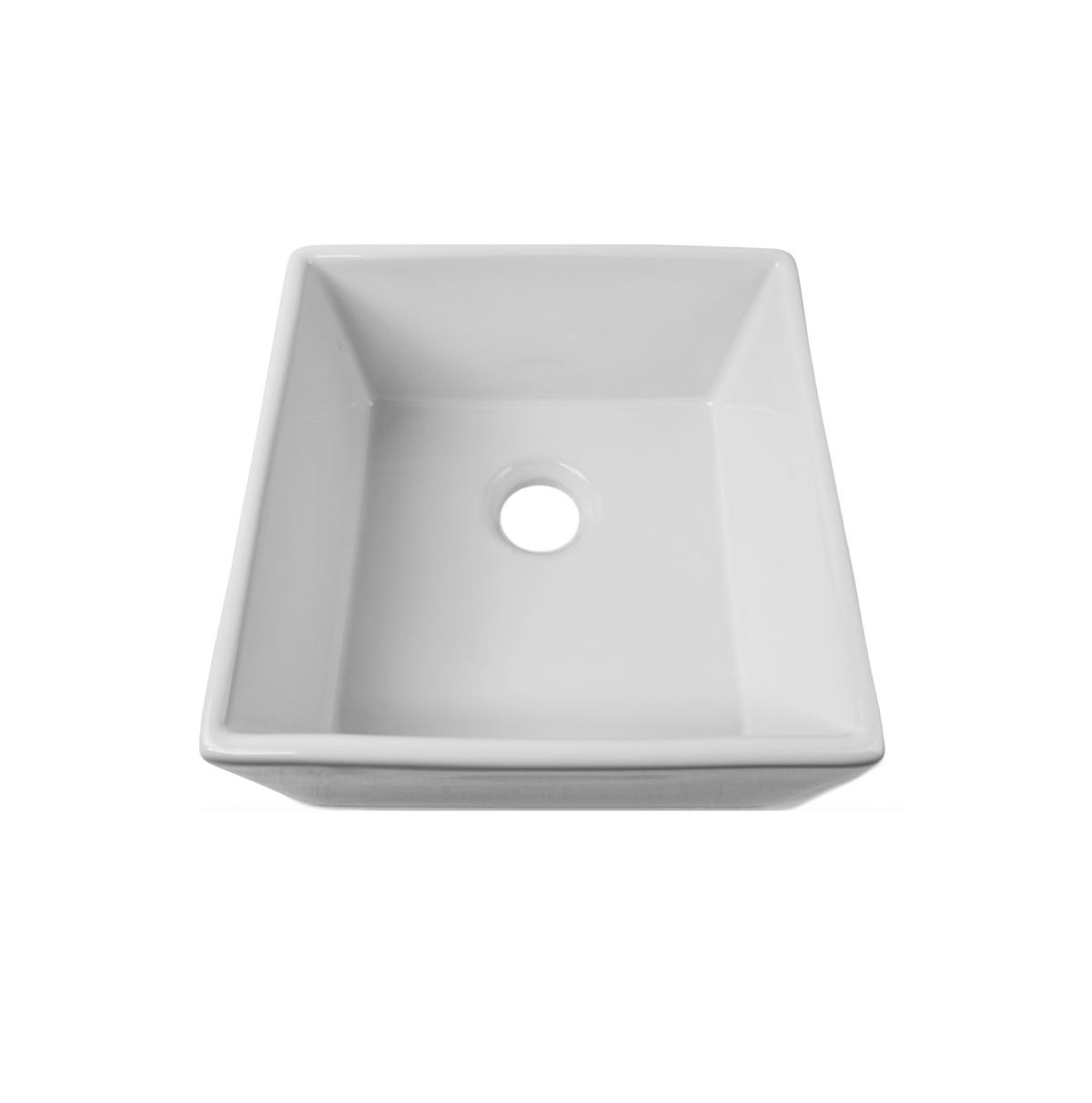 270*270*140 KROHLI ULTRA COMPACT WHITE GLOSS CERAMIC COUNTER BASIN