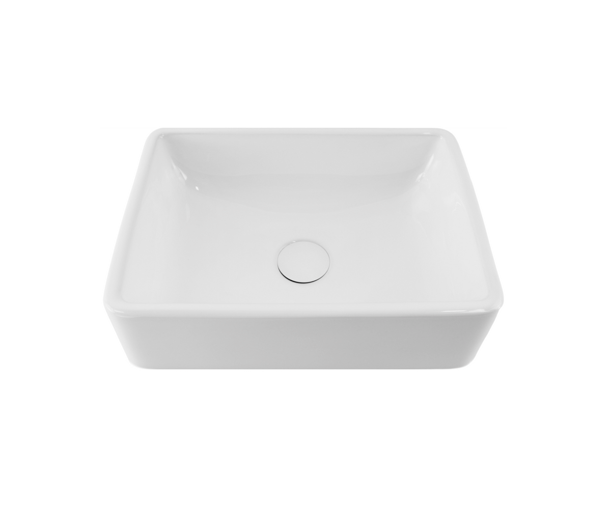 480*370*130 KROHLI Rectangle White Gloss Ceramic Counter Basin