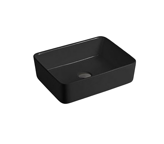 480*370*130 KROHLI Rectangle Black Gloss Ceramic Counter Basin