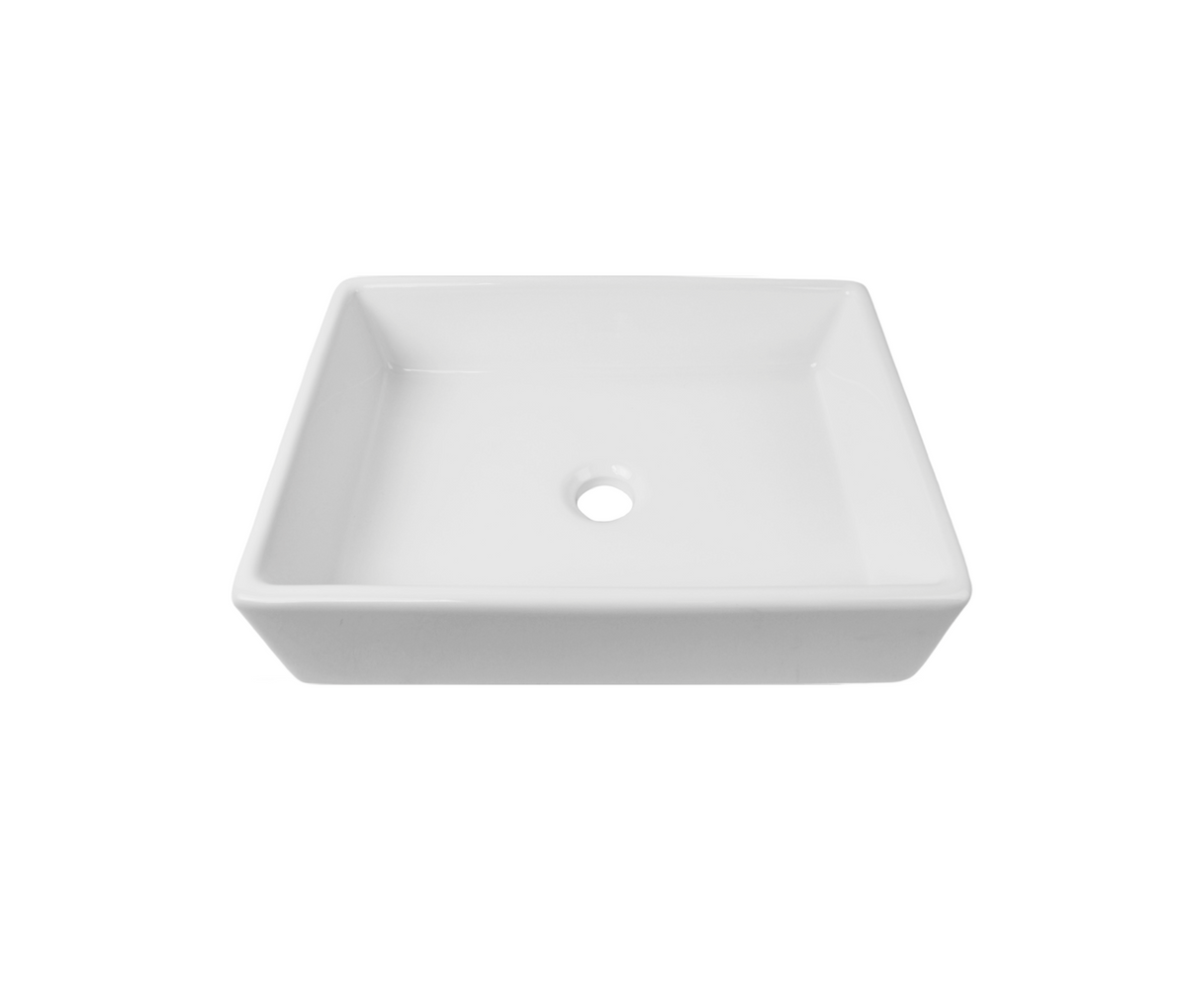 470*330*120 KROHLI Rectangle White Gloss Ceramic Counter Basin