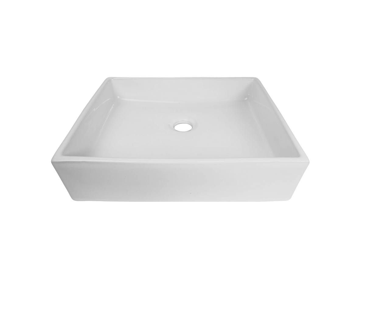 405*330*100 KROHLI Rectangle White Gloss Ceramic Counter Basin