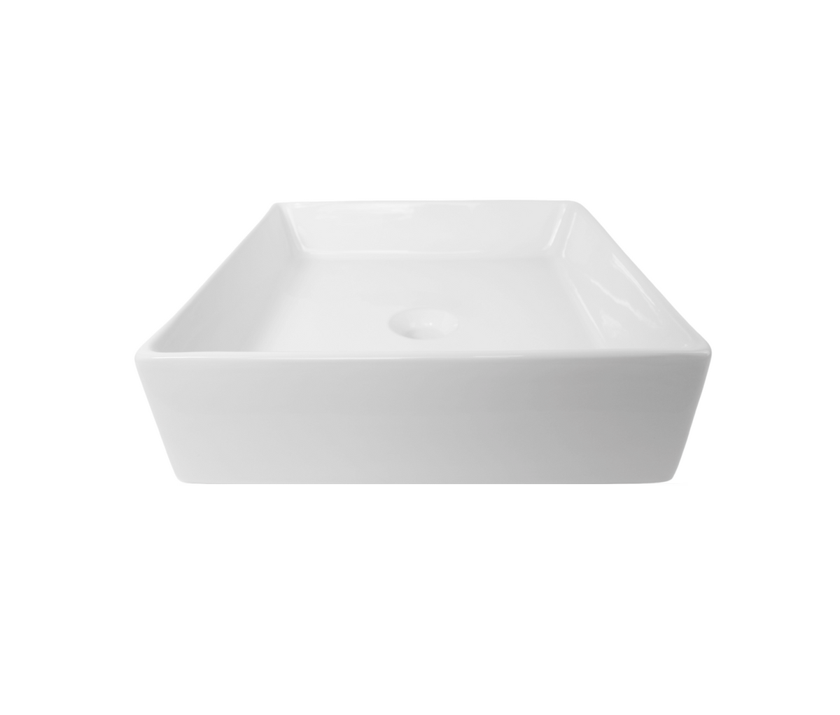 460*460*140 KROHLI Square White Gloss Ceramic Counter Basin